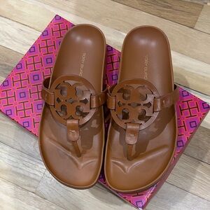 Tory Burch Tan Slide Sandals